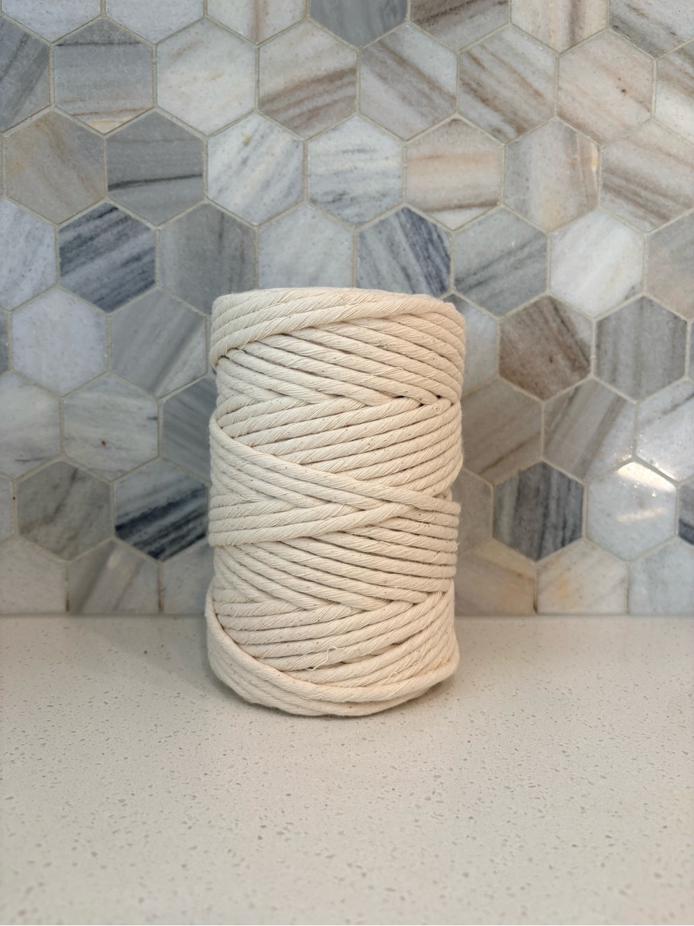 6MM Natural Organic Cotton Macramé Cord - Neutral Cream